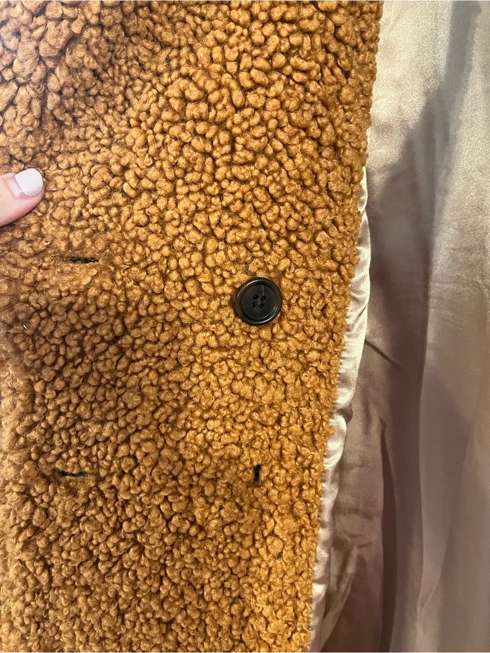 J. Crew Double-Breasted Teddy Coat in Chestnut Brown - Picture 8 of 12